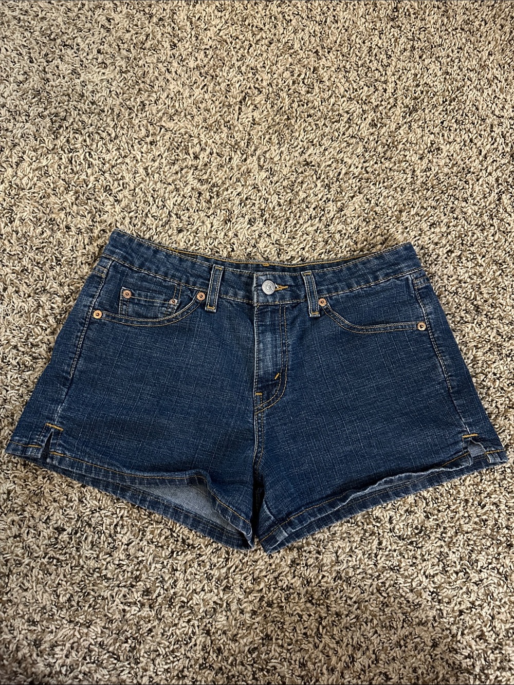 Levi's Dark Blue Denim Jean Shorts
